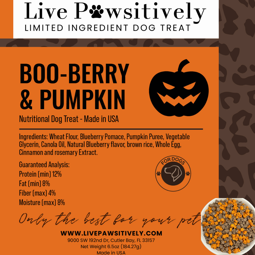 Boo-Berry & Pumpkin Limited edition Dog Treat | Live Pawsitively