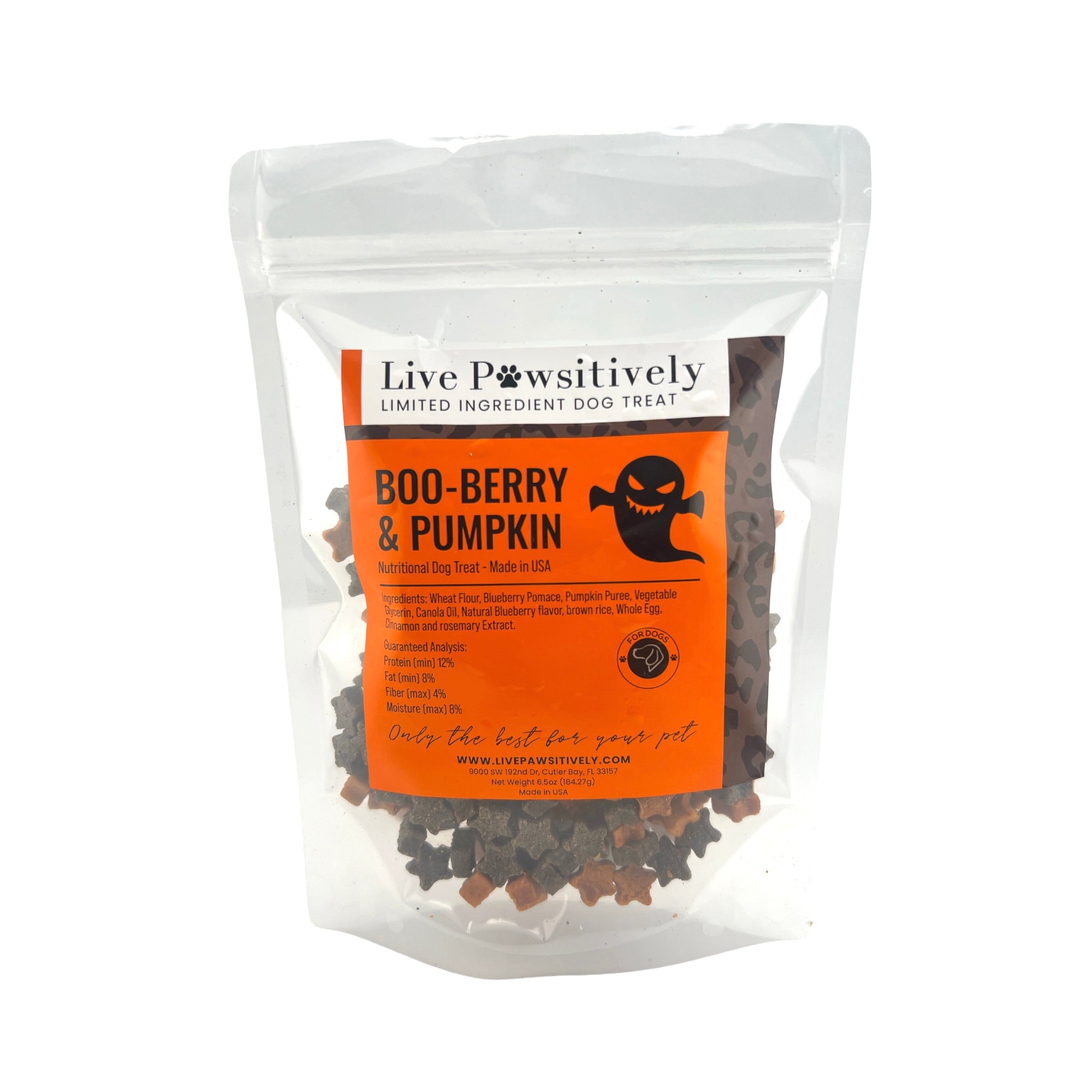 ドッグフード Boo. Boo-Berry & Pumpkin Limited edition Dog Treat | Live Pawsitively