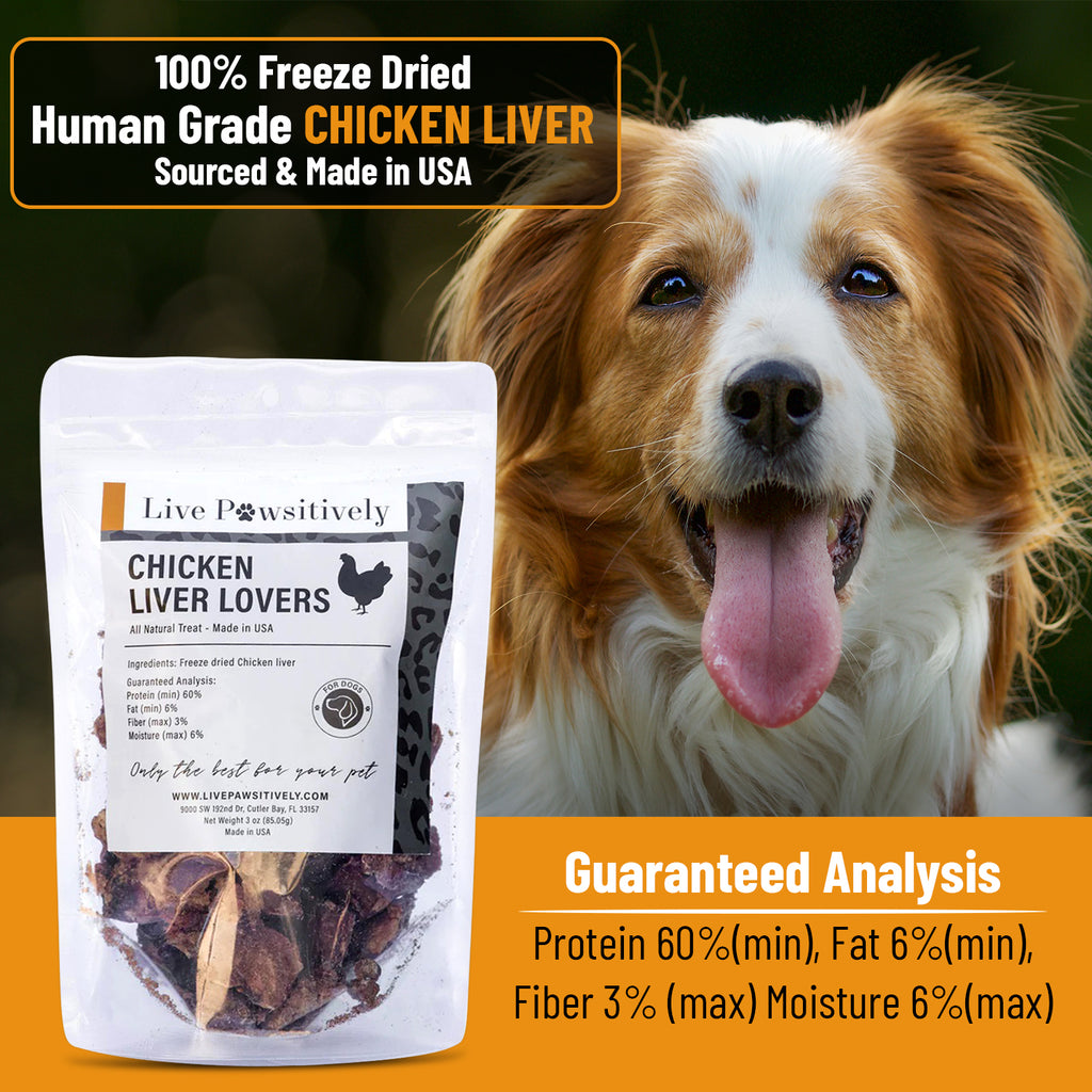Chicken Liver Lovers, Freeze Dried Chicken Liver for Dogs and cats, made in USA