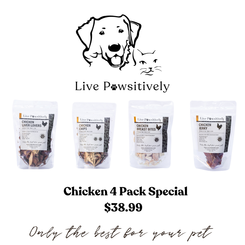 Chicken Pet Treats 4 pack Special