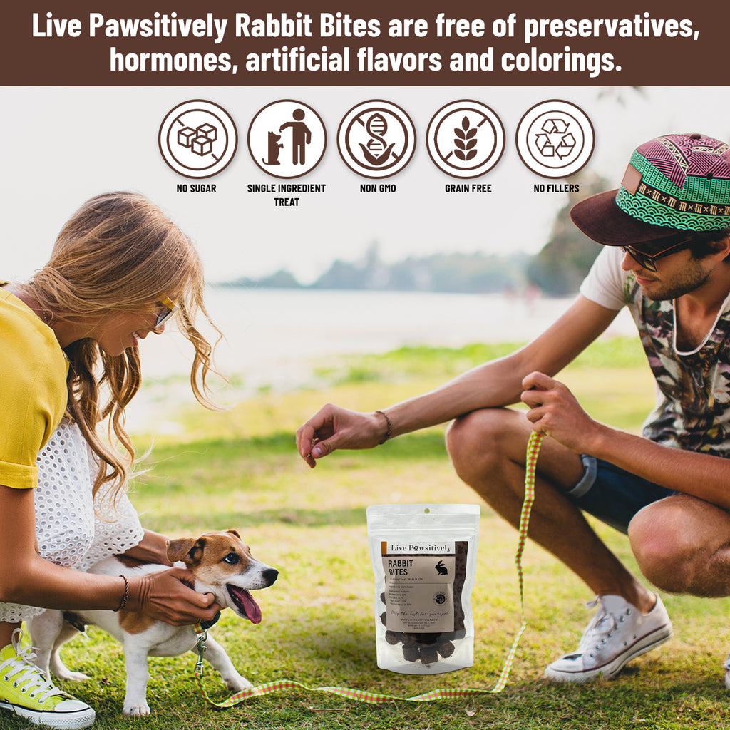 Live Pawsitively Rabbit Bites for dogs